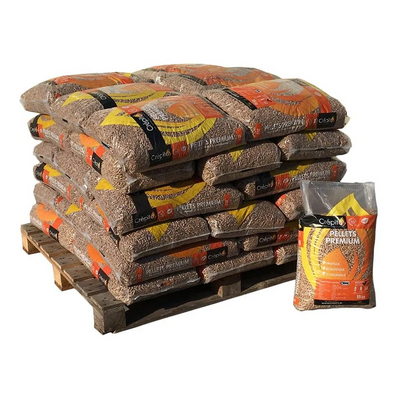 CRÉPITO Holzpellets – ½ Palette mit 36 Säcken à 15 kg